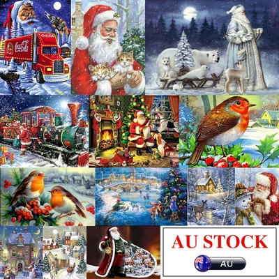 $11.99 • Buy 5D Full Drill Diamond Painting Embroidery Cross Stitch Art DIY Kit Xmas Gifts AU