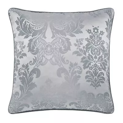 Damask Jacquard 43x43cm Cushion Cover Silver Grey • £8.95