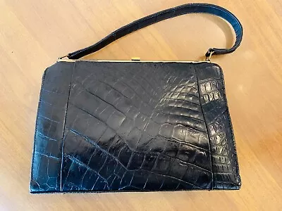 Vintage  Genuine Alligator Purse Black. • $49.99