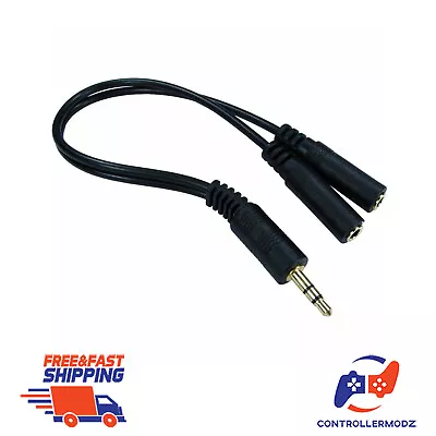 3.5mm Jack Headphone Splitter Cable Adaptor Stereo Lead Cable - IPOD IPAD TABLET • £2.79