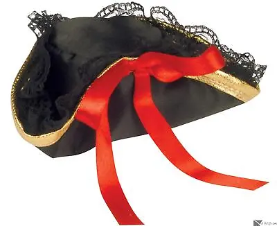 Loftus Historical Tri-Corner Pirate Mini Hat Hair Clip Black One Size • $11.66