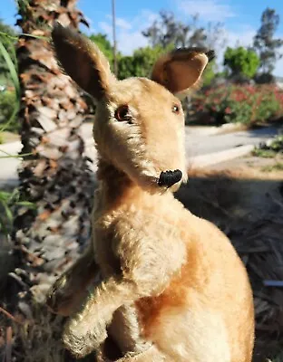 Steiff Kangaroo 19  Tall Mohair No Button Vintage • $179