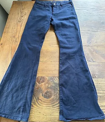 Mih Made In Heaven Jeans Marrakesh Blue High Rise Kick Flare Jeans Waist 28 NWOT • £62.64