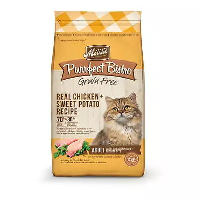 Merrick Purrfect Bistro Real Chicken Sweet Potato Recipe Dry Cat Food 12 Lb Bag • $71.04