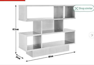 Habitat Cubes Short Shallow Shelving Unit - White • £20