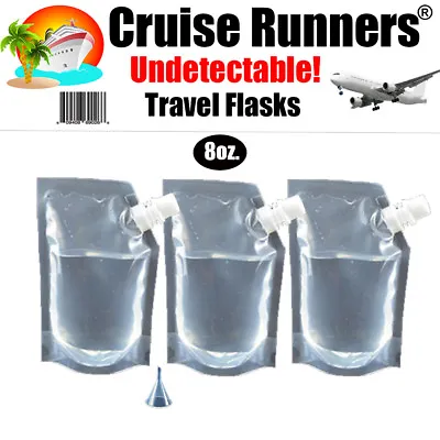 Cruise Plastic Travel Flask Kit Runners Rum Alcohol Liquor Smuggle Hidden Booze • $7.95