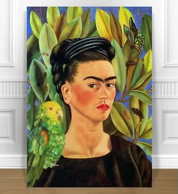 FRIDA KAHLO BONITO PARROT CANVAS ART PRINT 24x36  • $35.38