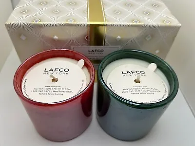 LAFCO  NEW YORK HOLIDAY CANDLE GIFT SET 2 Candle! NIB! 6.5 Oz - Winter Scents! • $35