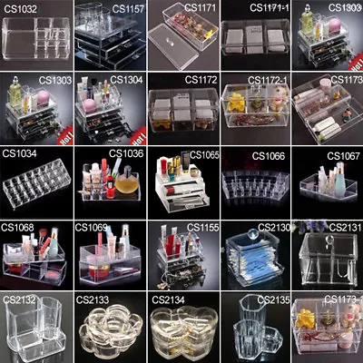 Acrylic Jewellery & Cosmetic Clear Organizer Drawers Cabinet Box • $4.99