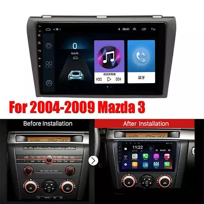 For 2004-2009 Mazda 3 4-Core 9'' Android 12 Head Unit Stereo GPS Navigation Wifi • $109.78