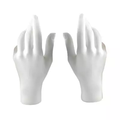 2 Pcs Female Hand Mannequin Theatrical Property Display White Jewelry Mannequin • £9.24