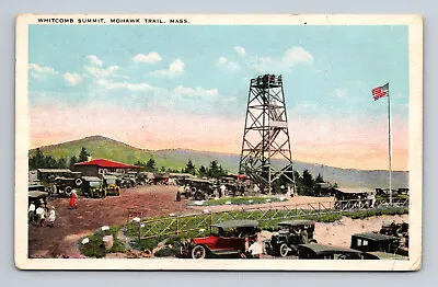 Whitcomb Summit Mohawk Trail Mass Old Cars White Border Postcard • $3.79