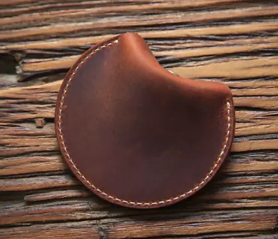 Men Women Wallet Purse Cow Leather Zero Coin Case Pocket Pouch Bag Brown W677 • $4.80