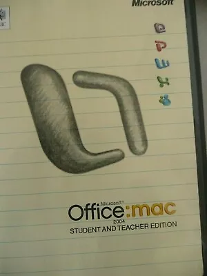 Microsoft Office Mac 2004 Student Teacher Ed.  PP Word Excel 3 Keys • $9