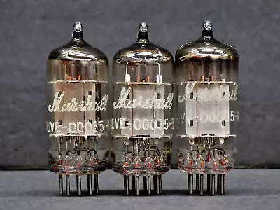 Trio Of Tested Marshall Brand/EI Made 12AX7 Silver Plates Tubes W/Matched Codes • $49.99