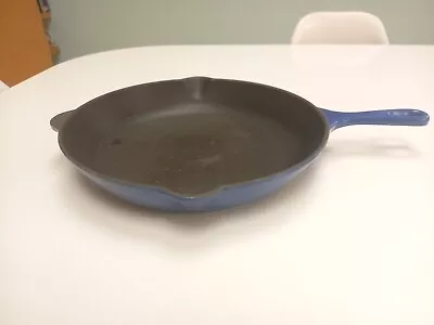 £25 • Buy Cousances Le Creuset Cast Iron Skillet Griddle Frying Pan Round 26cm Blue
