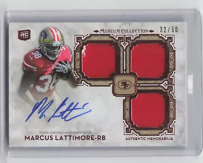 2013 Museum Collection #MRQR-ML Marcus Lattimore Rookie Quad Relics Auto #/50 • $19.95