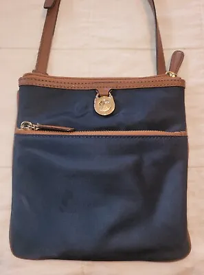 Michael Kors Kempton Smooth Nylon Zip-Closure Slim Bag - NAVY BLUE • $36