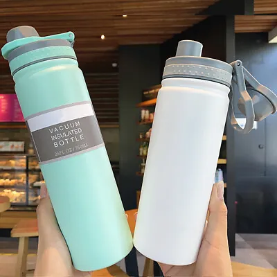 $24.43 • Buy Vacuum Insulation Water Bottle Stainless Steel Thermos Flask Cycling Drink Cup