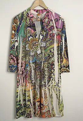 S Twelve Women's Dress Embellished Boho Artsy Sublimation Size S/P • $21.98