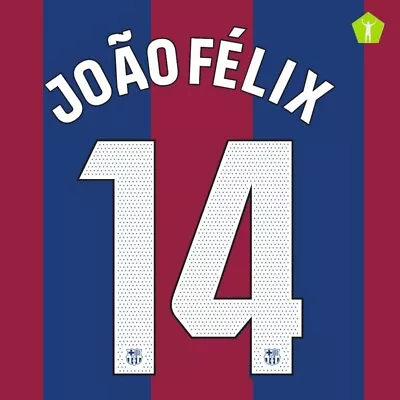 FC Barcelona 2023-24 Home Joao Felix #14 Jersey Authentic Name Set • $35.99