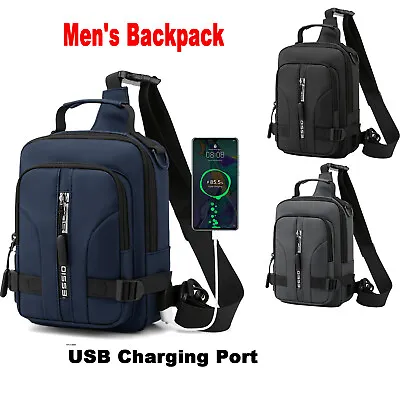$14.99 • Buy Anti-Theft Laptop Backpack USB Charge Port Shoulder Bag Travel School Rucksack