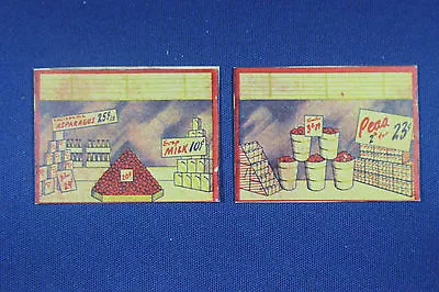 O Scale Plasticville - Small Supermarket - Window Inserts (2)  - Reproduction • $4.50