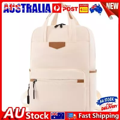 Women Work Computer Backpack Oxford Laptop Backpack Student Travel Bag (Beige) • $25.29