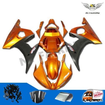 $429.99 • Buy Fit For Yamaha YZF 03-05 R6 & 06-09 R6S Orange Black ABS Fairing Bodywork H003