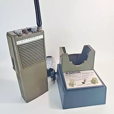 UNTESTED Motorola HT 200 Handie-Talkie FM Radio Battery Charger Vintage Fire EMS • $199.20