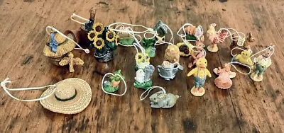 Lot 22 Miniature Spring Ornaments Figure Collectible Home Decor Dollhouse Easter • $13.86