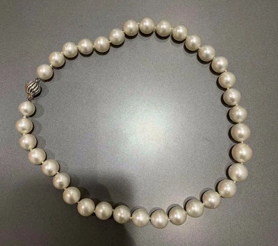 £3800 • Buy Cream South Sea Pearl Necklace With 14k White Gold Round Clasp