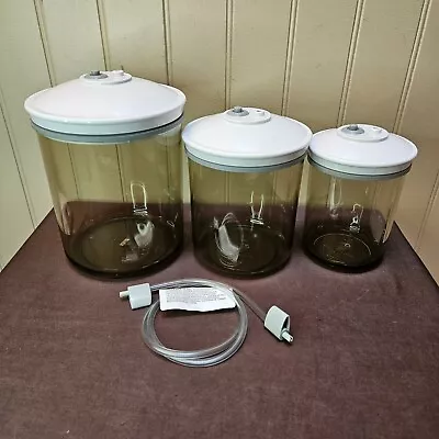 Foodsaver Vacuum Container Set 805025Oz W/Lids KY-135 124 114 Smoked EXTRAS • $42.87