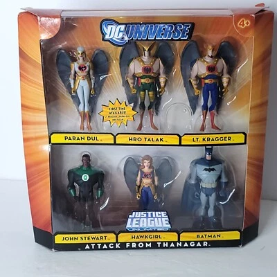 $118.99 • Buy Justice League Unlimited ATTACK FROM THANAGAR 6-Figure Pack DC Universe Box Dent