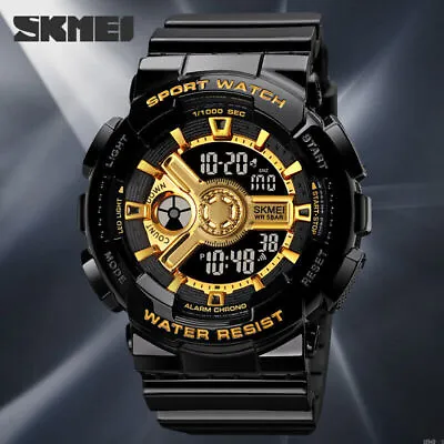 Men's Analog Sport Watch Military Digital Wrist Work Watch Shockproof Waterproof • $40.90