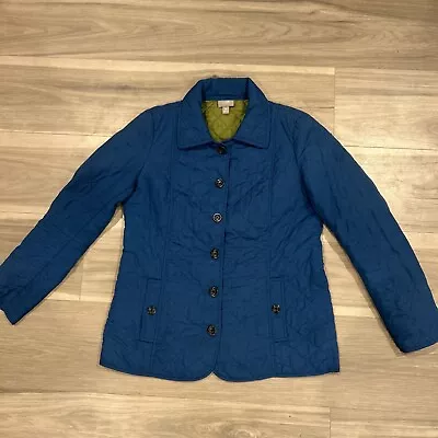 Vtg J Jill Puffer Quilted Long Jacket Womens XS Extra Small Chest 19” Outdoors • $52.24