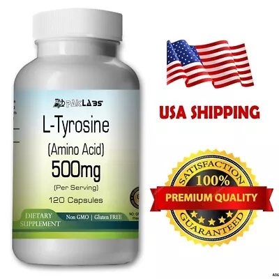 L-Tyrosine Premium 120 Capsules 500mg Cognitive Support Energy Boost By Paklabs • $15.46