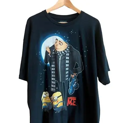 VTG Y2K Despicable Me Minion Gru Big Graphic Movie Promo Cartoon T Shirt XL • $7.93