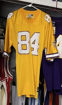 Randy Moss Authentic Puma Minnesota Vikings Throwback Yellow Jersey Size XXL • $59.99