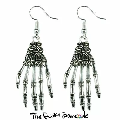 £5.95 • Buy TFB - HORROR HANDS Dangle Earrings Halloween Funky Gothic Spooky Skeleton Bones 
