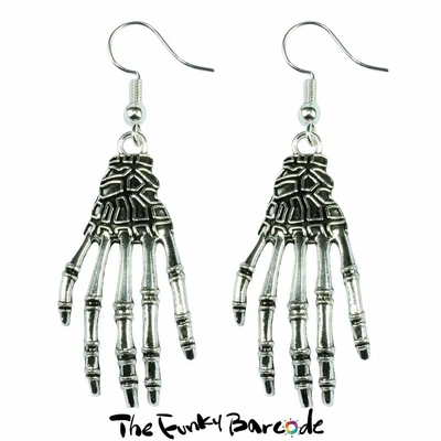£5.95 • Buy TFB - HORROR HANDS Dangle Earrings Halloween Funky Gothic Spooky Skeleton Bones 