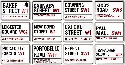 FRIDGE MAGNET - London Streets (Various Designs) - Large UK Road Signs • £1.55