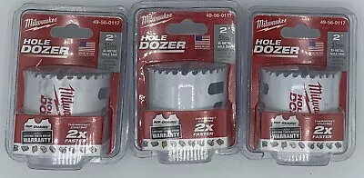 Milwaukee 49-56-0117 2-Inch Hole Dozer Bi-Metal Hole Saw - 3 Pack • $29.99