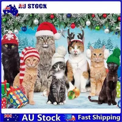 (DE5645) DIY Diamond Painting Kit Christmas Cats Square Diamond Picture Handicra • $9.75