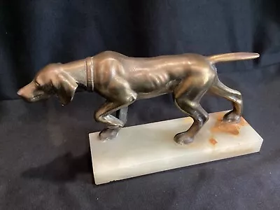 Vintage 10 1/2” Art Deco Pointer Hunting Dog Sculpture Setter Figurine Statue • $49.99