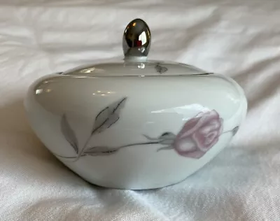 Sugar Bowl Vintage Mikasa-Primrose-Pink & Gray Rose Design-Great Condition! • $7