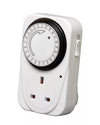 7 Day Timer Mains Plug In With LED Indicator For Lamps And Lights UK 3 Pin • £8.41