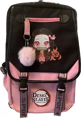 Backpack 3 Pc. With Lunch And Pencil Bags Demon Slayer Nezuko Adults/kids • $35