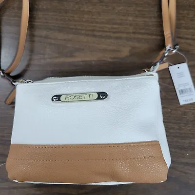 Rosetti Freida Small Crossbody Purse Two Pouches White/Tan NWT • $20.23