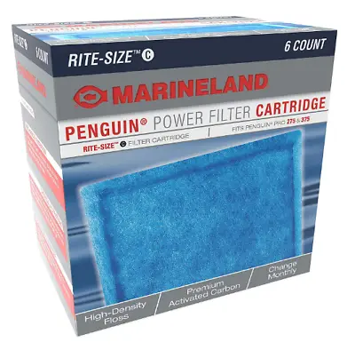 Marineland Penguin Power Rite-Size C Filter Replacement Cartridge Blue 6 Count • $25.06